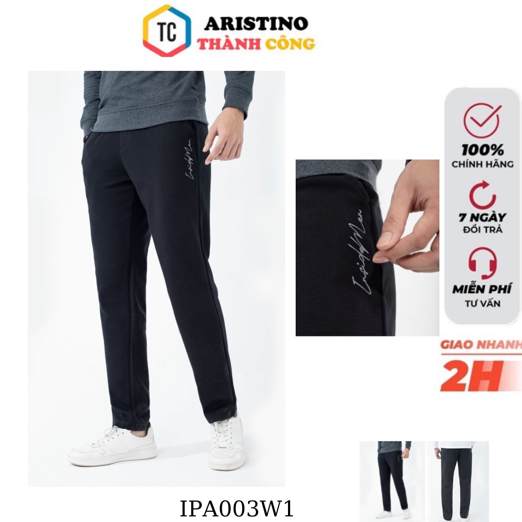Quần dài thu đông Insidemen  dệt kim ống suông IPA003W1