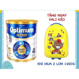 (Mẫu mới HMO) 2 hộp sữa Optimum Gold 4 1.450g tặng vali kéo