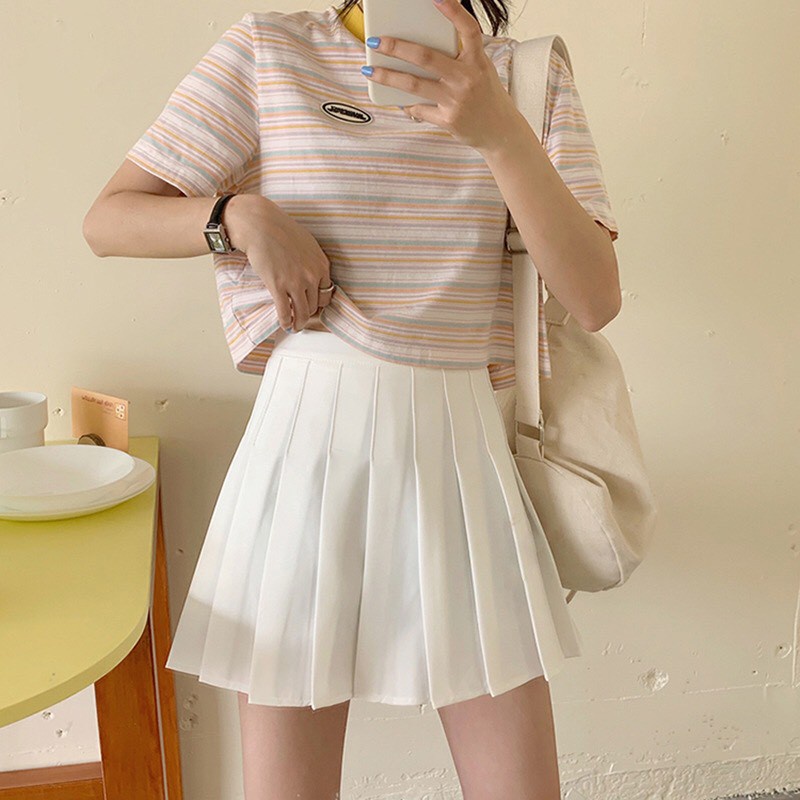 Chân Váy Xếp Ly Hàn Quốc Dáng Chữ A Bigsize Ulzzang Cạp Cao | Tdshopnt - V02 | BigBuy360 - bigbuy360.vn