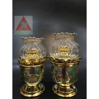 Đèn Dầu Sen Thủy Tinh - LHT 088