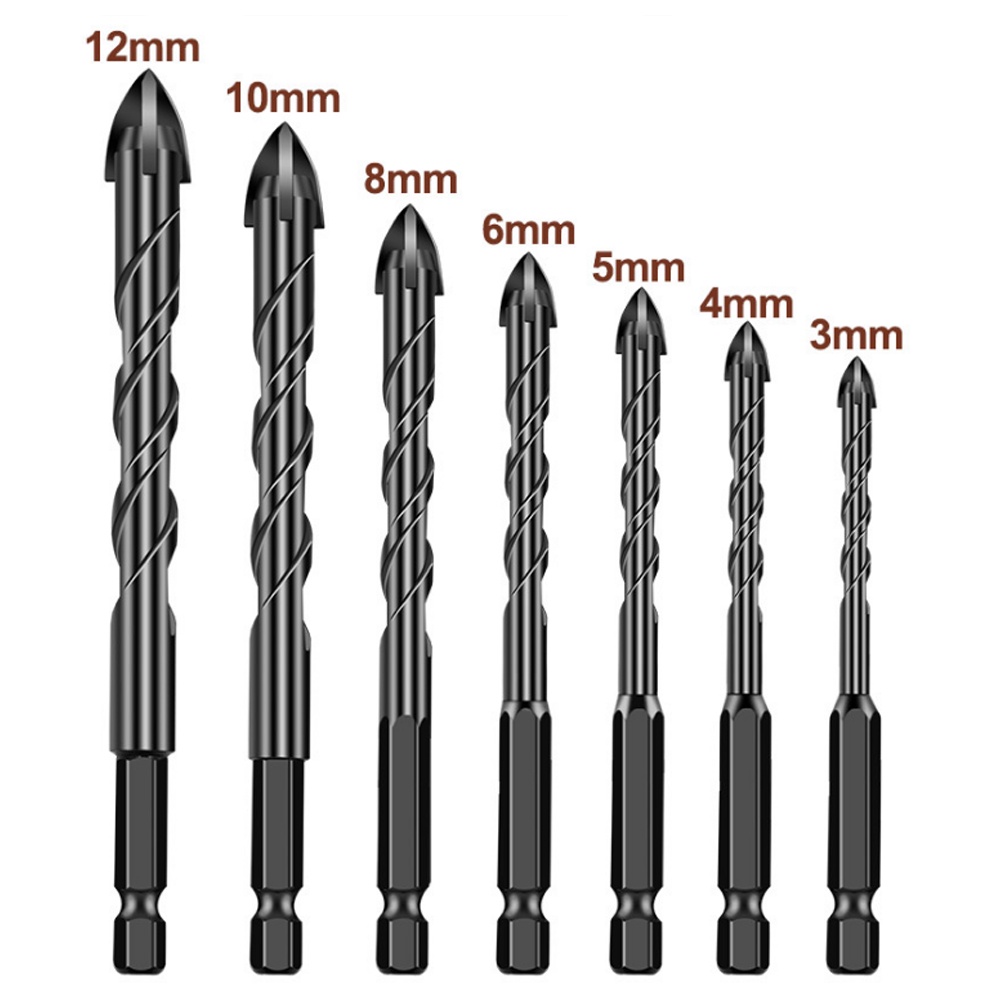 Mũi khoan lỗ tam giác bằng hợp kim cứng 3-12mm chuyên dụng cho gạch men/ kính