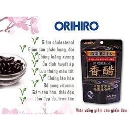 Dấm đen giảm cân Nhật Bản Orihiro túi 216 viên, viên uống giảm cân giấm đen Orihiro,cam kết giảm 2-3kg khi sử dụng 1 gói