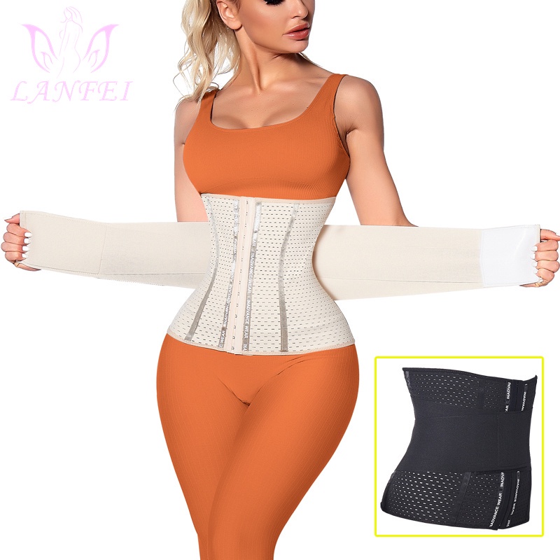 Đai Nịt Bụng 6 Xương Chất Liệu Latex Thoáng Khí Tạo Dáng Thon Gọn Cho Nữ