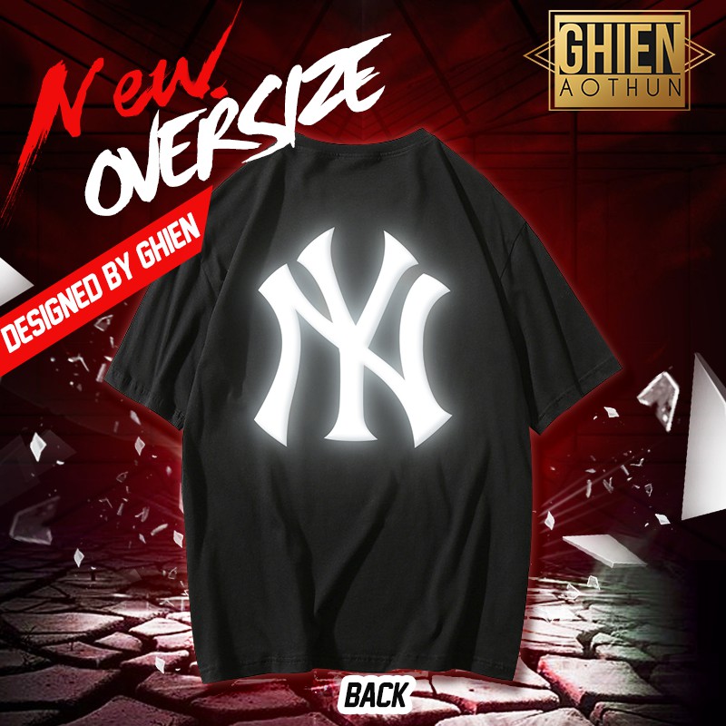 Áo thun tay lỡ UMAD unisex nam nữ oversize form rộng Yankees phản quang 7 màu vải cotton 95%