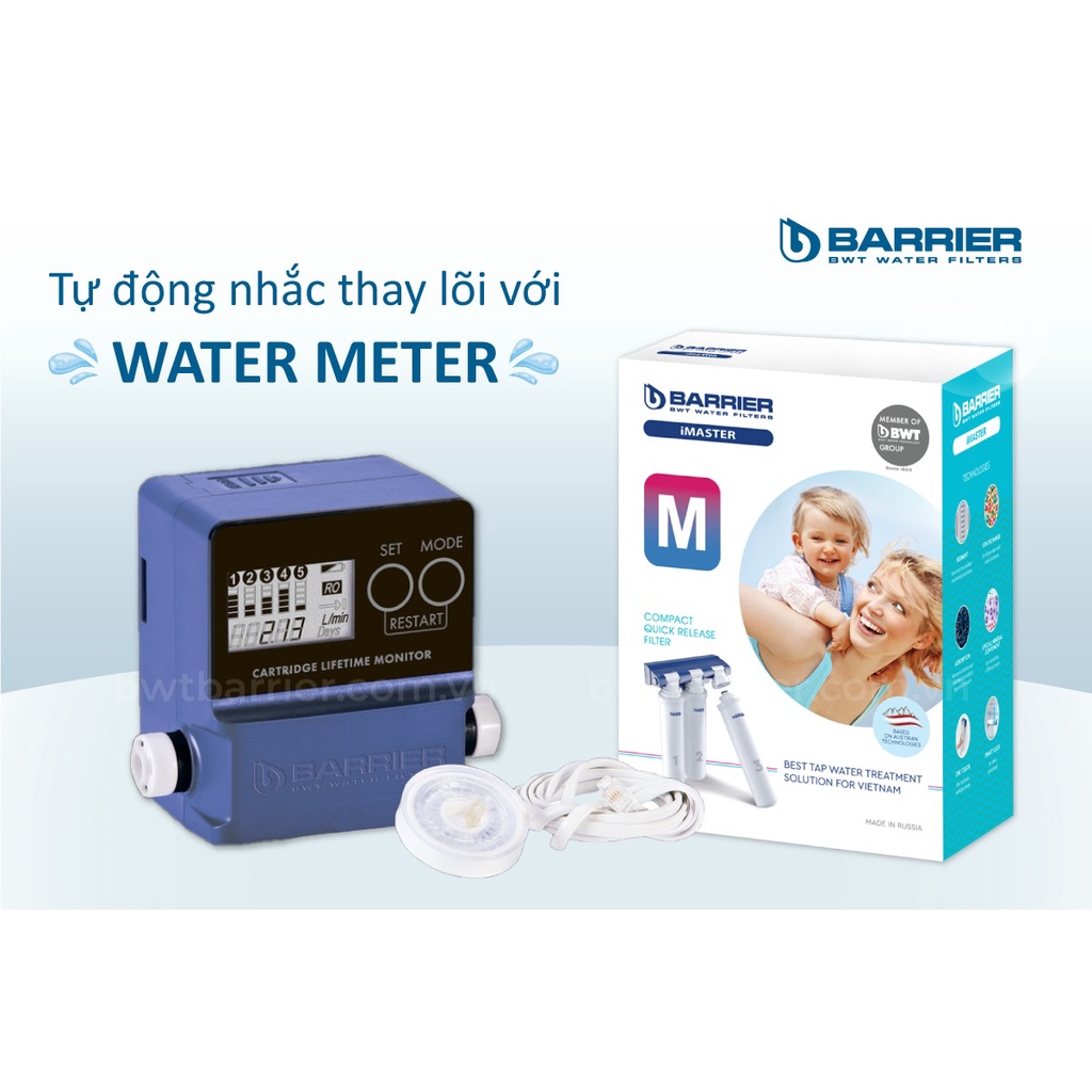 Bộ tiền xử lý nước BWT Barrier iMaster ion M - Bộ đôi hoàn hảo với máy lọc nước ion kiềm