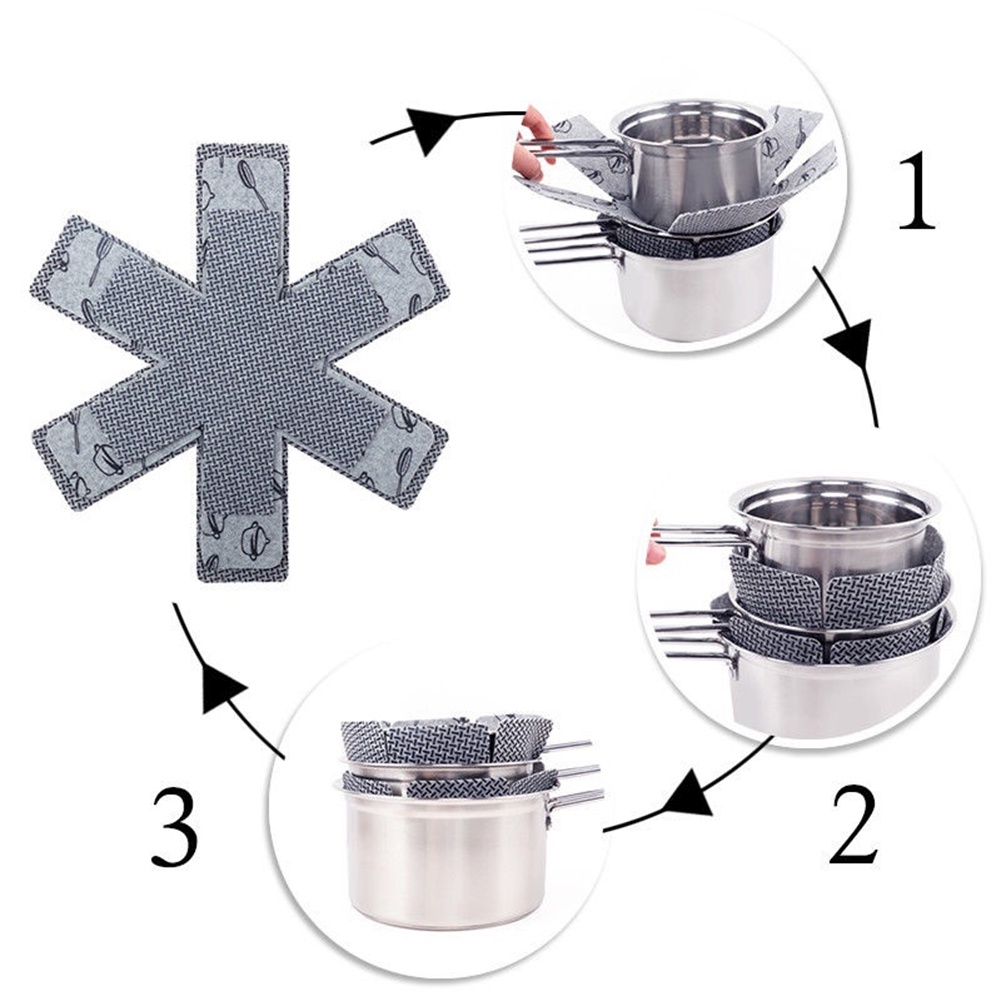 Set 3 Tấm Lót Nồi Bằng Vải Nỉ Cách Nhiệt Tiện Dụng