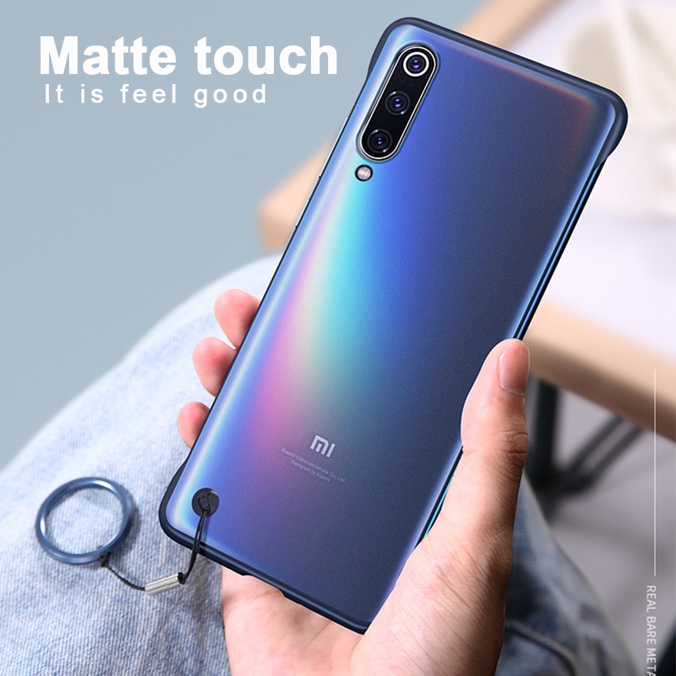 Ốp điện thoại không viền trong suốt cho Xiaomi Redmi Note 8 Mi 9T 9 SE 8 Pro Note7 7A GO