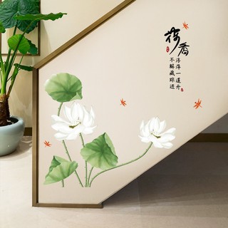 decal dán tường hoa sen