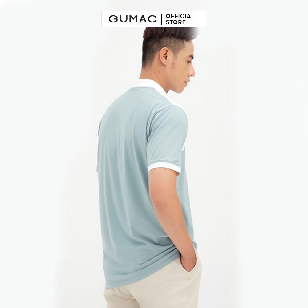 [Mã WABRGD12 giảm 10% đơn 250K] Áo polo nam thời trang GUMAC thiết kế phối màu ATNB551 - chất liệu cotton 2 chiều | BigBuy360 - bigbuy360.vn