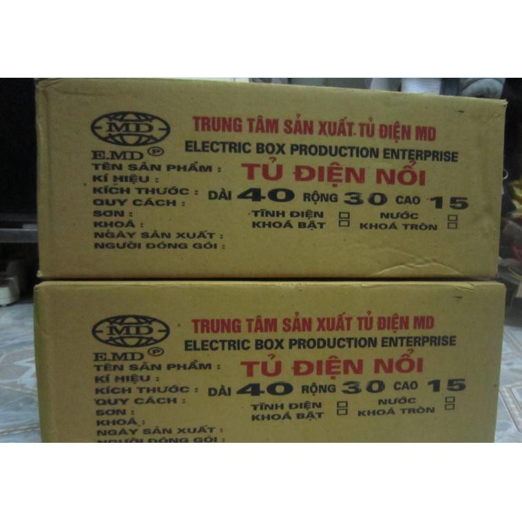 Vỏ tủ điện nổi EMD 40x30x15 sơn tĩnh điện