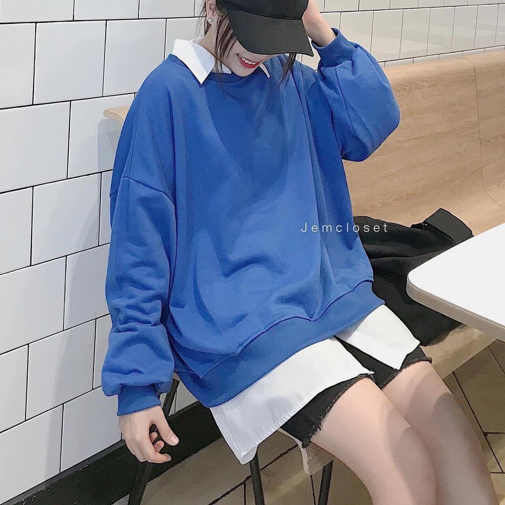 Áo nỉ dài tay số 34 Unisex form rộng cực đẹp | BigBuy360 - bigbuy360.vn