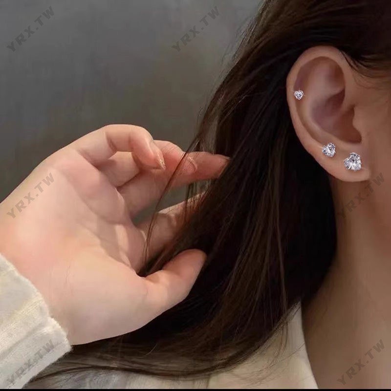 Bông Tai Nam Châm Đính Kim Cương Lấp Lánh Thời Trang Hàn Quốc