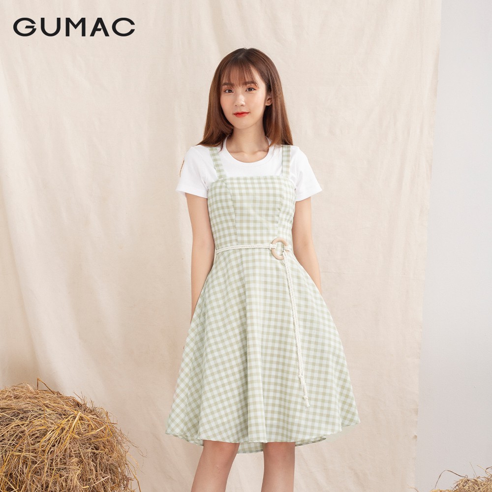 [Mã WABRGU72 giảm 10% tối đa 50k đơn 250k] Đầm xòe yếm 2 dây DA10116 GUMAC ( Không kèm áo thun )