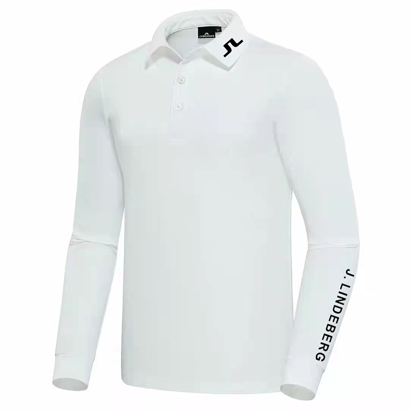 J.linderberg Áo Thun polo Tay Dài Thoáng Khí Nhanh Khô Dáng Rộng Thời Trang Đánh GOLF Cho Nam
