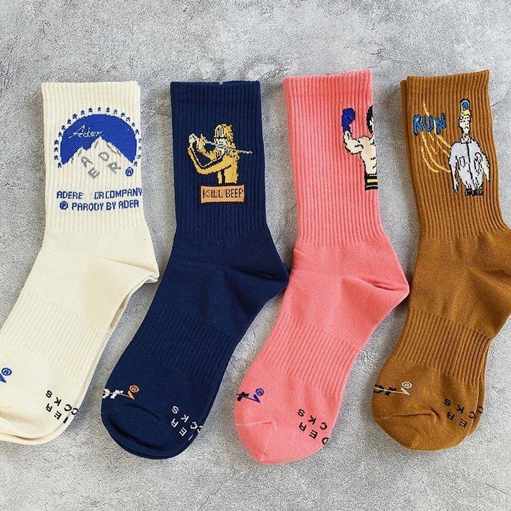 BLISS Vớ Cotton Cổ Cao Màu Hồng Dễ Thương Cho Nữ