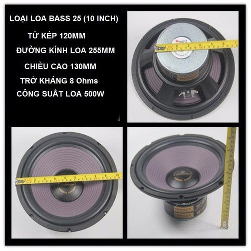 Loa bass 25 công suất lớn, loa pioneer âm thanh cao, thanh, vang xa