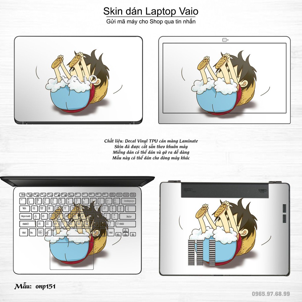 Skin dán Laptop Sony Vaio in hình One Piece _nhiều mẫu 19 (inbox mã máy cho Shop)