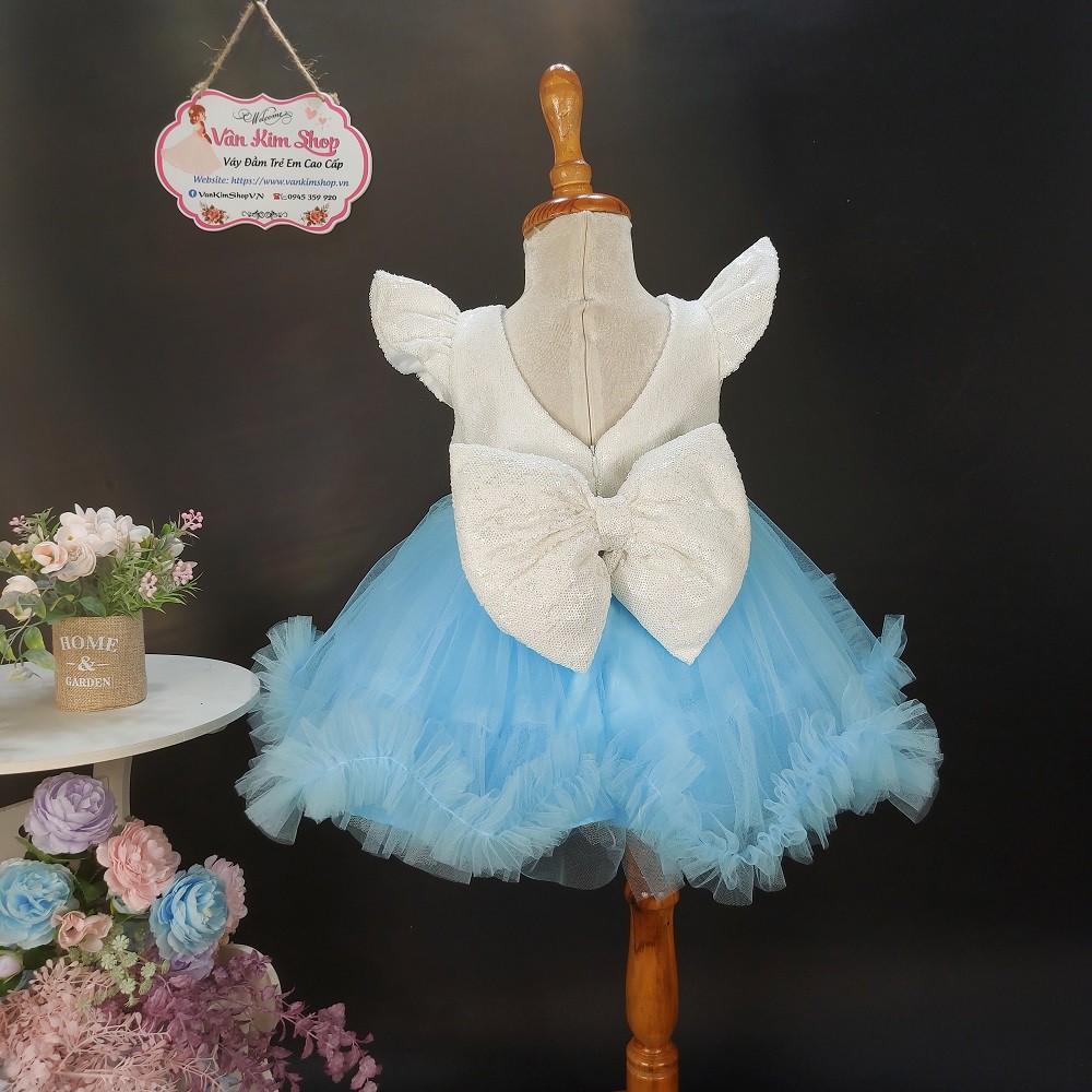 Đầm big size cho bé từ 9-50kg tặng kẹp tóc xinh