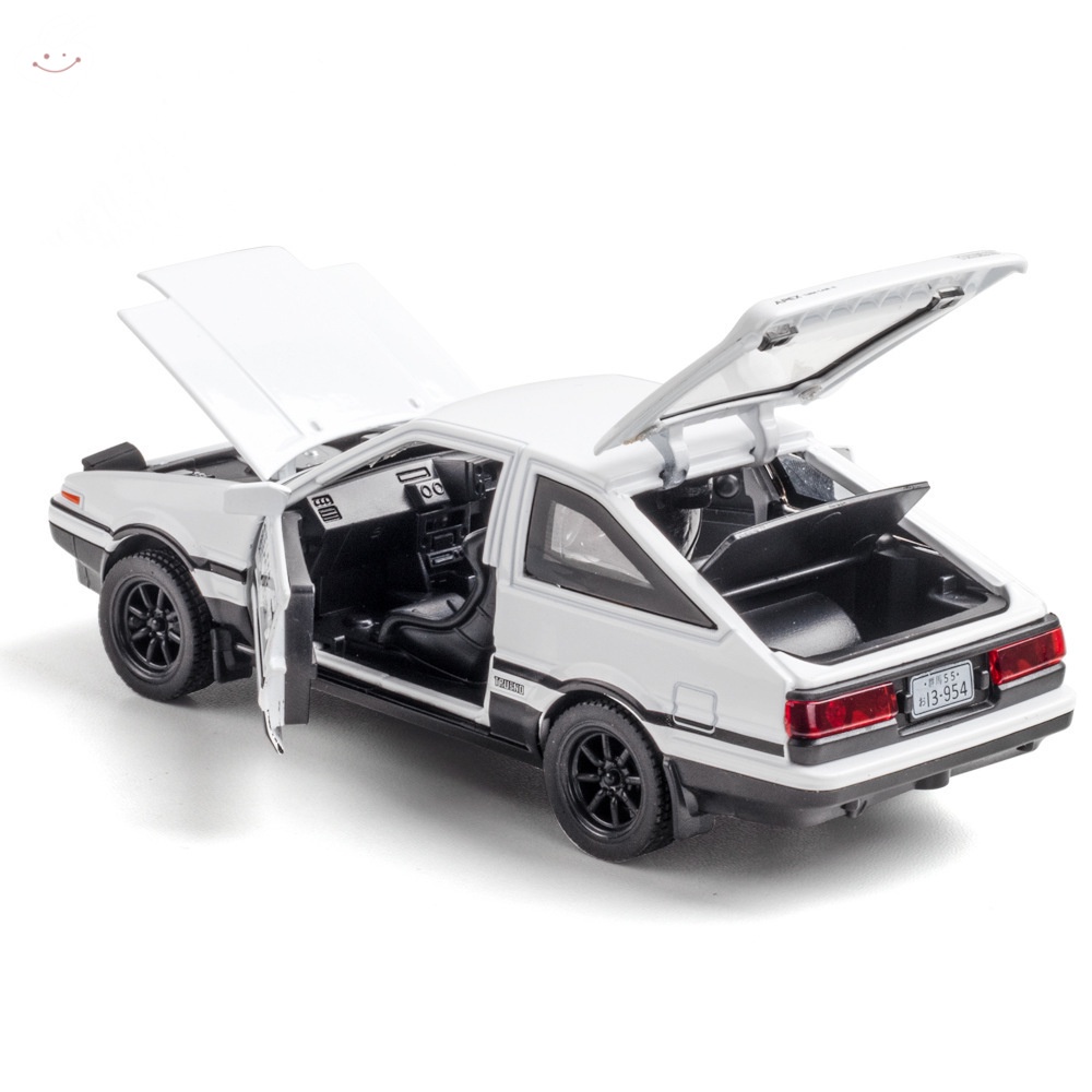 Mô Hình Xe Hơi Thể Thao Toyota AE86 Bằng Hợp Kim Có Đèn Và Nhạc Mở Cửa Độc Đáo