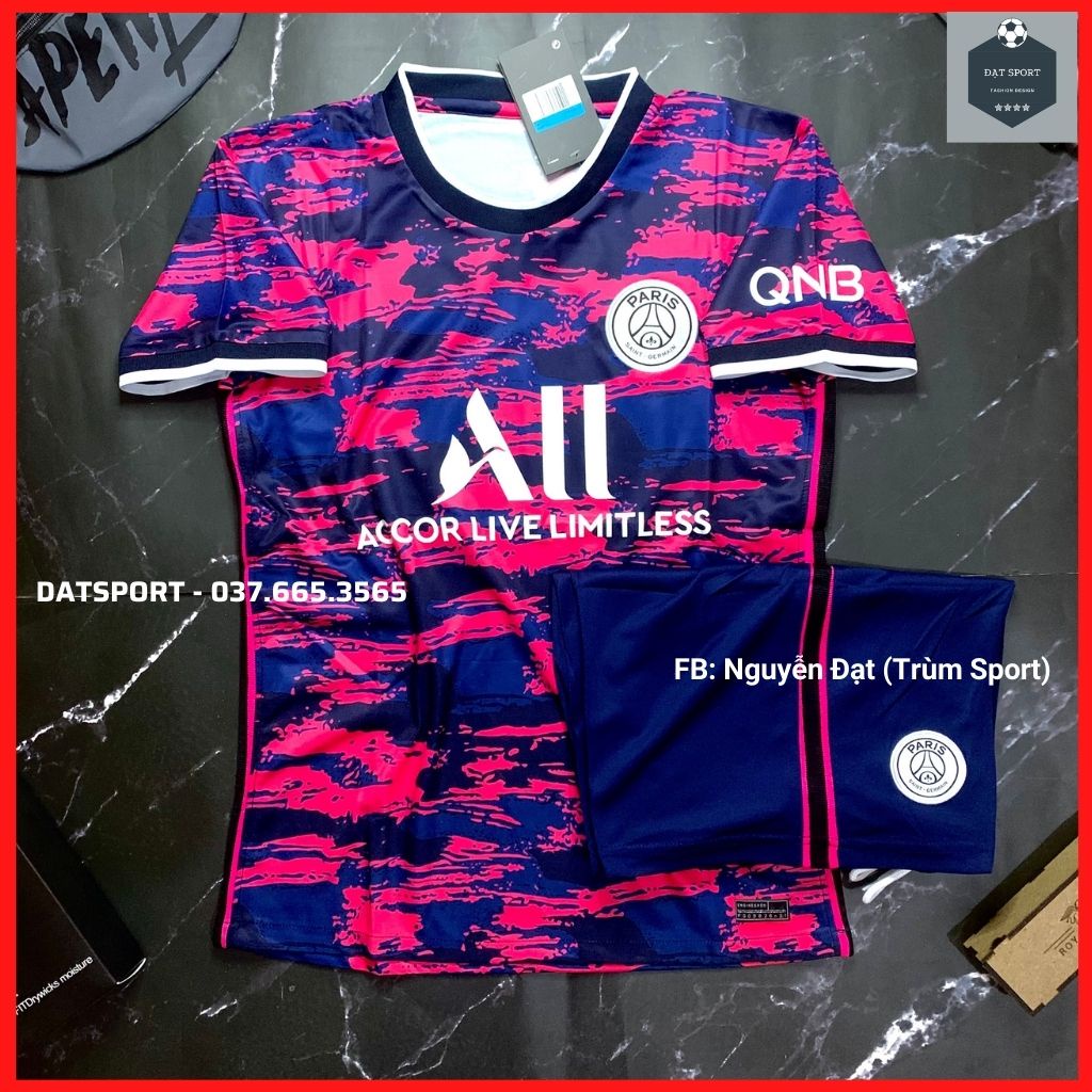 Áo PSG Trainning 21/22⚡FREESHIP⚡Bộ Quần Áo Bóng Đá CLB PSG Màu Loang Hàng Gai Thái Cao Cấp Siêu Nhẹ