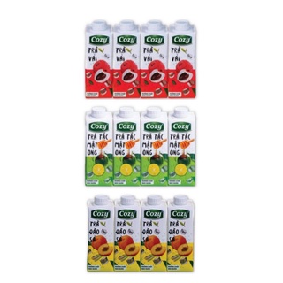 Lốc 4 Hộp Trà Cozy Tắc Mật Ong / Trà Đào Sả / Trà Vải