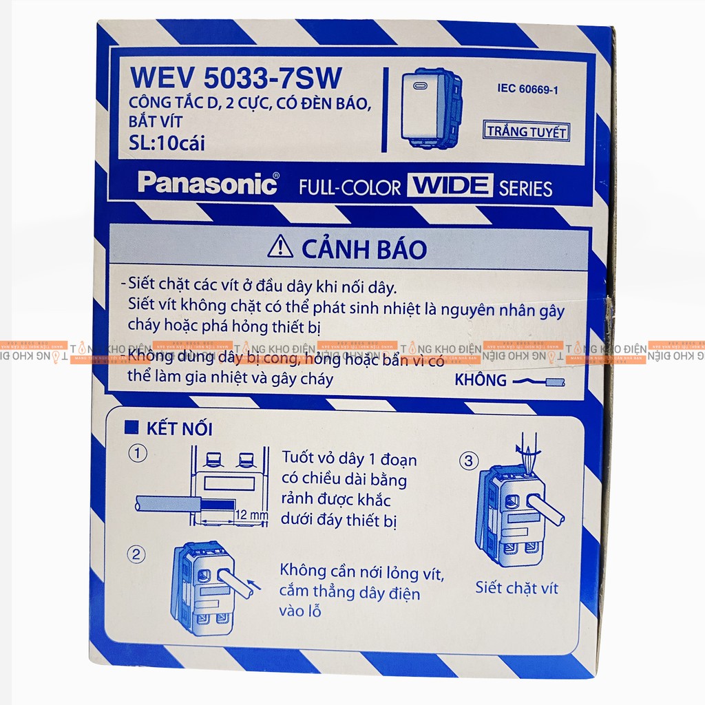 Hạt bình nóng lạnh 20A Panasonic, WEV5033-7SW [Dòng WIDE]