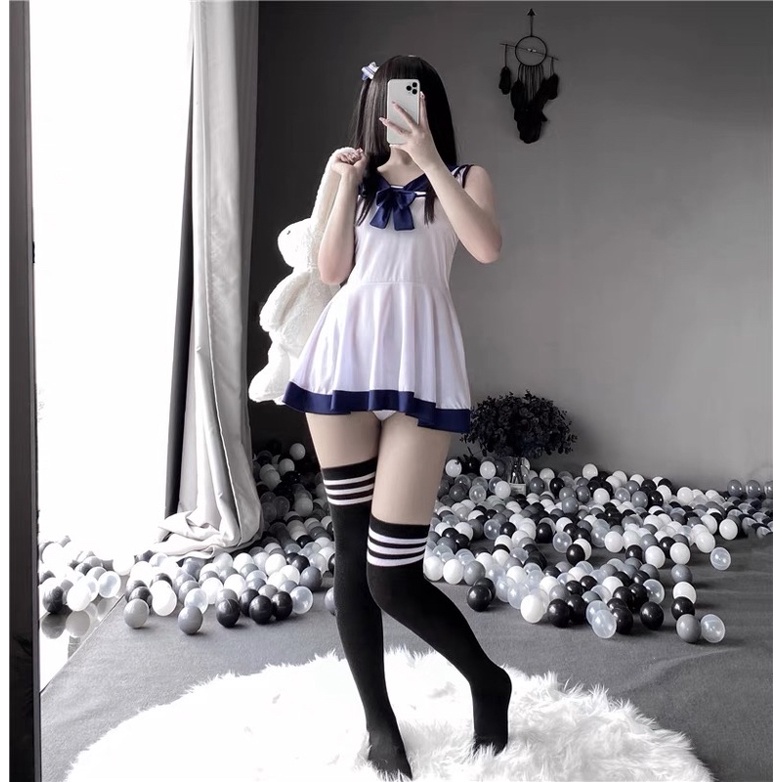 LL1208 Set Trang Phục Nữ Sinh Nhật Bản Dễ Thương - Váy Nhảy Tiktok - Cosplay Học Sinh