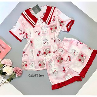 ĐỒ BỘ MẶC NHÀ ĐÙI TIỂU THƯ LỤA SATIN