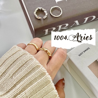 Set nhẫn 2 chiếc vàng bạc cá tính - 1004.ARIES