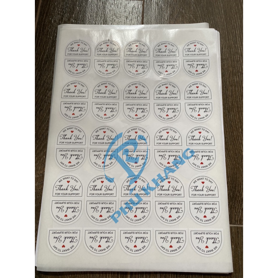 135 Sticker  "Cám ơn" để cám ơn những khách hàng thân iu