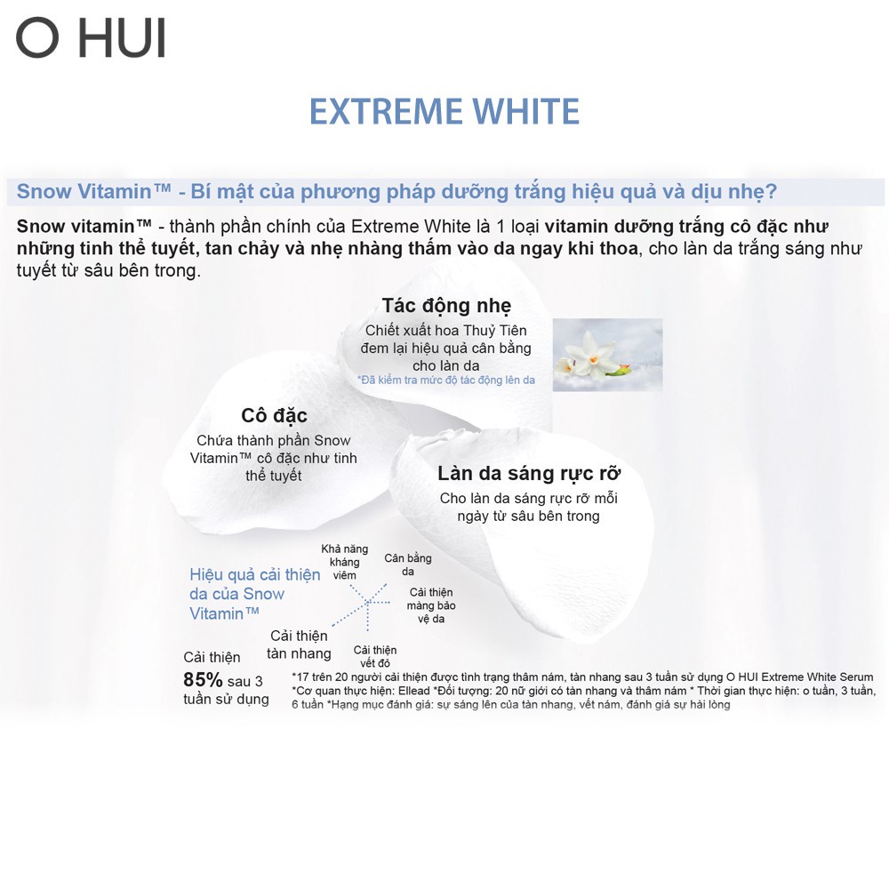 [Mã COSOS3 giảm 10%]Combo 6 bước dưỡng trắng ban đêm OHUI Extreme White Sleeping