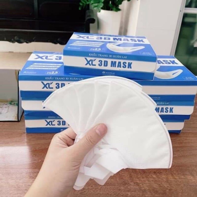 2 hộp Khẩu trang 3D XL Mask Xuân Lai hộp 50 chiếc - Hàng chính hãng