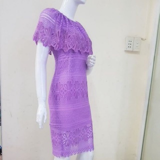 Zerasy - Đầm ren body cổ cách điệu