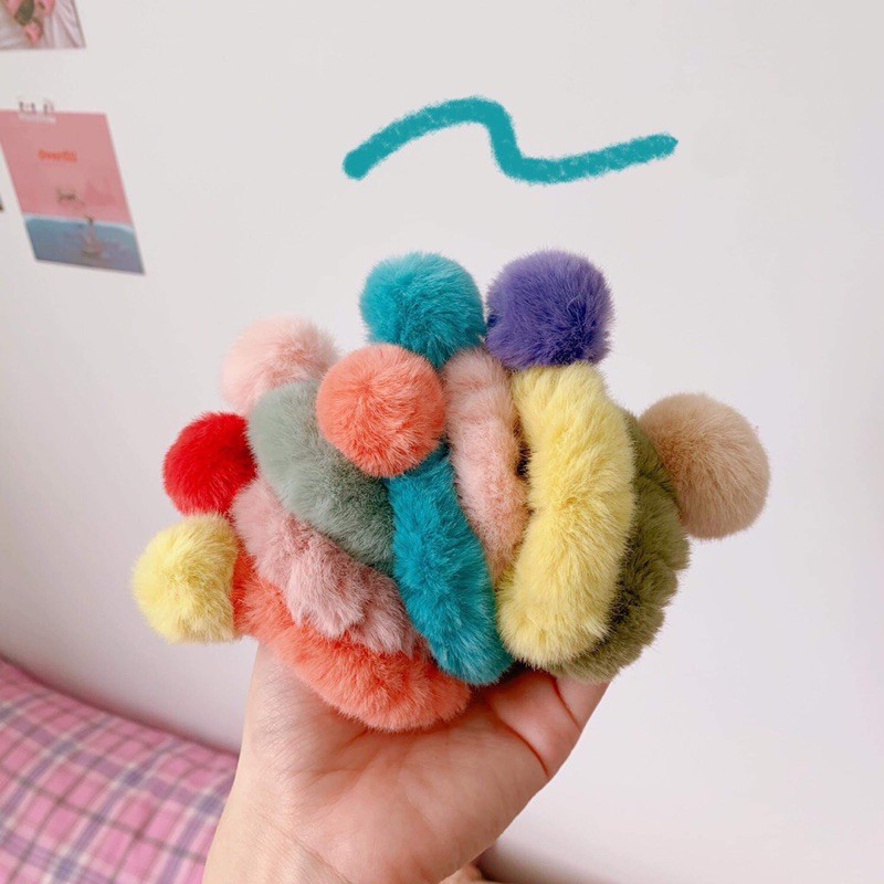 Chun cột tóc lông hình nhẫn xinh xắn