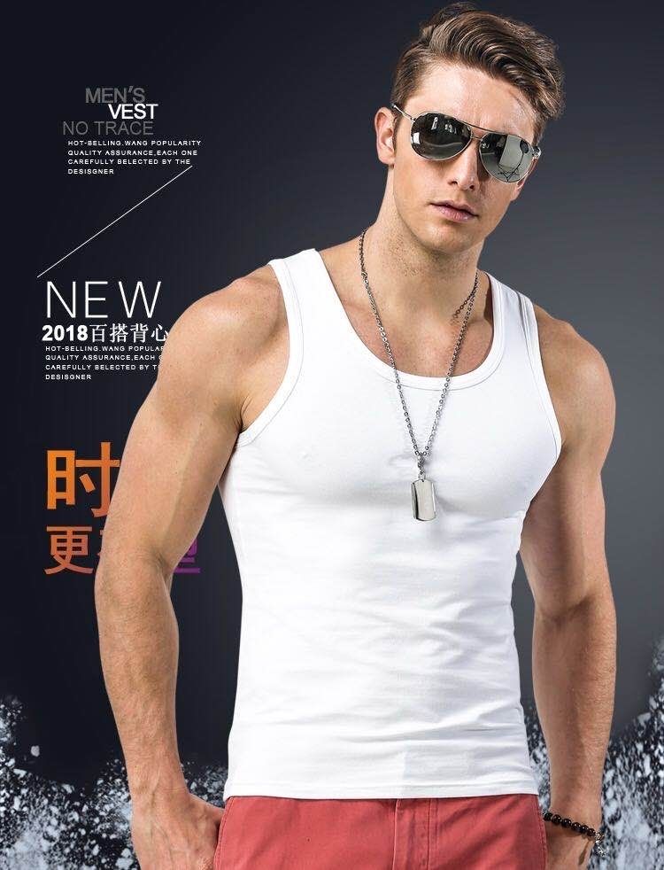 1pcs Cotton Plus Size Sleeveless Shirts Tank Top Men Fitness Shirt Mens Singlet Bodybuilding Workout Gym Vest Fitness Men