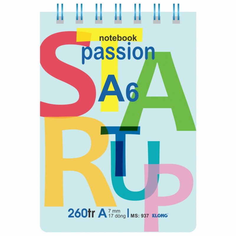 Sổ lò xo kép ngang A6 - 260 trang KLONG MS: 937