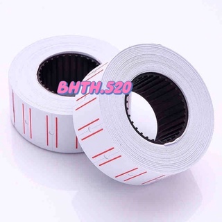 1 cuộn - tem dán giá / tem cho máy bắn giá - màu trắng