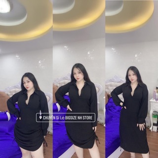 Đầm sơ mi rút dây bigsize Vương Ngọc Hân