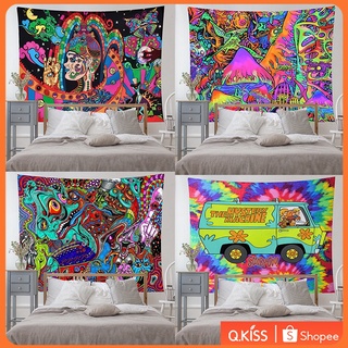 Thảm Vải Treo Tường Trang Trí Phong Cách Hippie Âu Mỹ