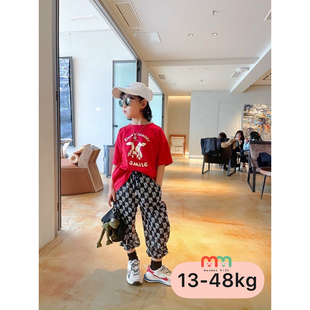 Set thể thao bé gái size đại cá tính thun cotton cao cấp mềm mịn mát, thấm hút tốt