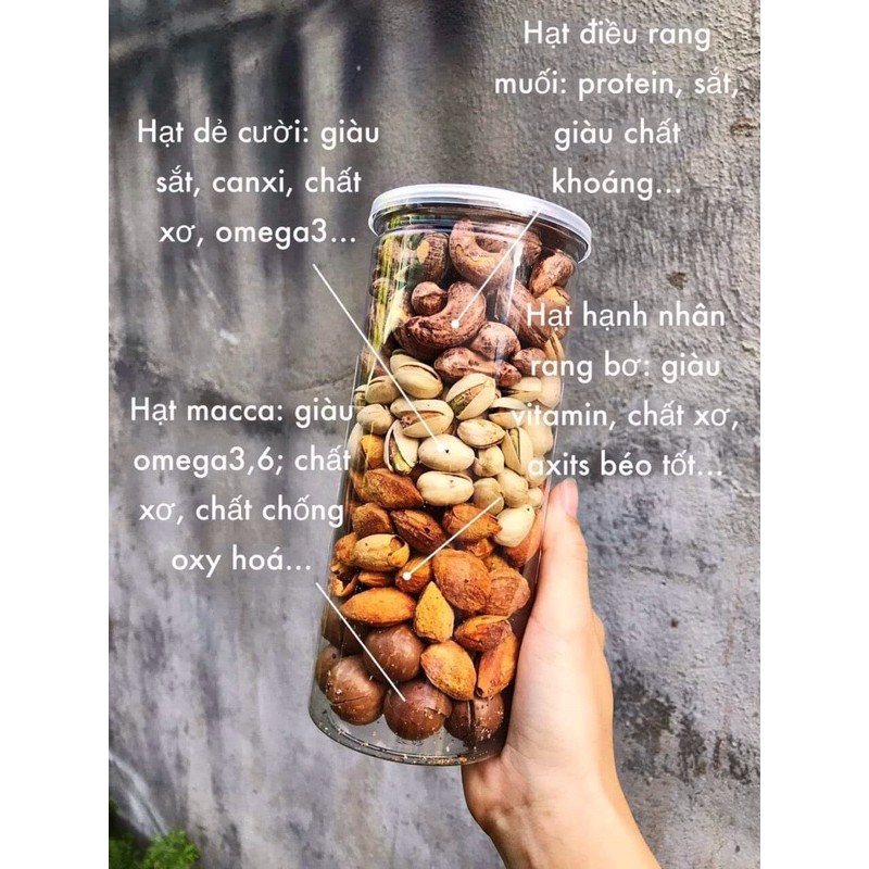 [500gr]HẠT DINH DƯỠNG MACCA, ĐIỀU, HẠNHNHAAN,ÓC CHÓ, HẠT DẺ