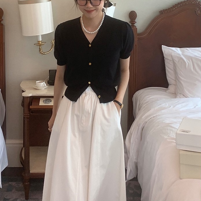 Áo cardigan crop top PERTY phong cách Hàn Quốc thời trang mùa hè mới dành cho nữ