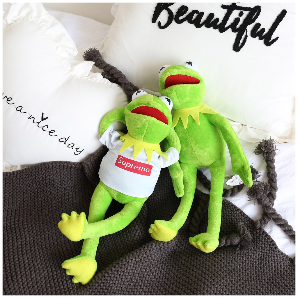 Búp bê bằng bông hình nhân vật chú ếch Kermit trong hoạt hình Sesame Street