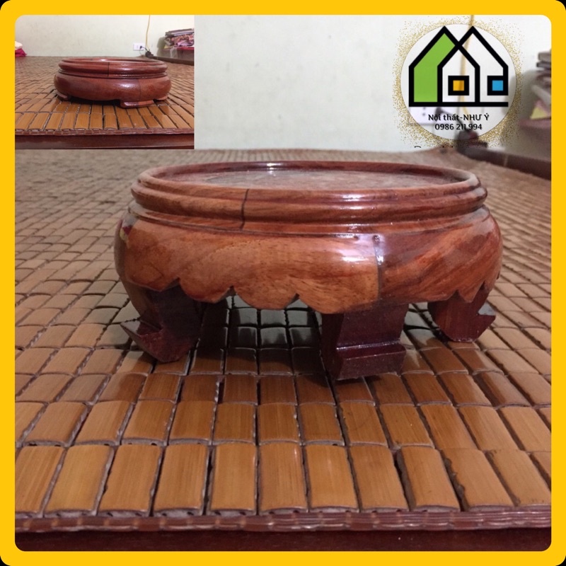Đế Tròn Gỗ Hương cao cấp có chân và không chân các loại