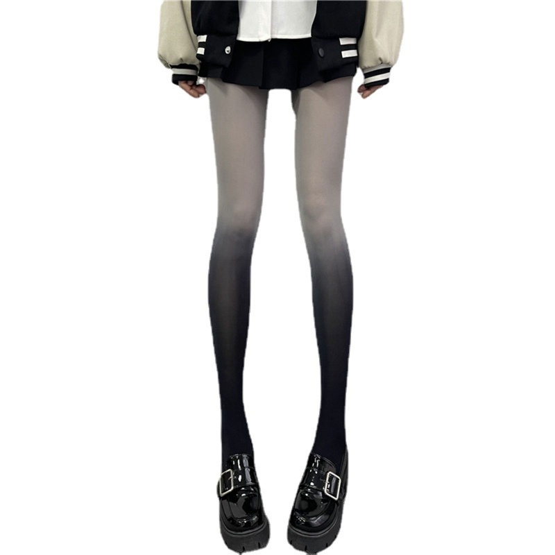 Youyo Quần Tất Mỏng Màu Ombre Tương Phản Phong Cách Gothic Mùa Hè Cá Tính Cho Nữ Hàng Có Sẵn