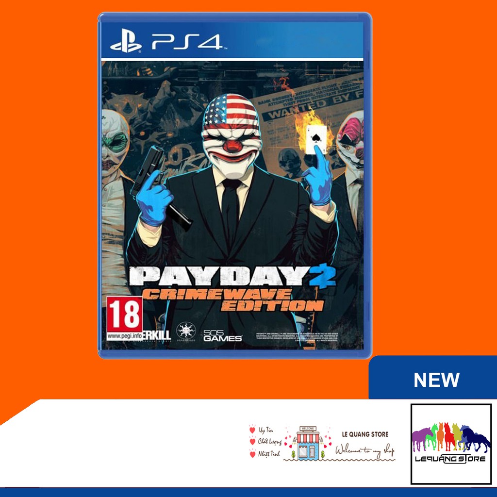 Đĩa Game PS4: Payday 2 Crimewave Edition