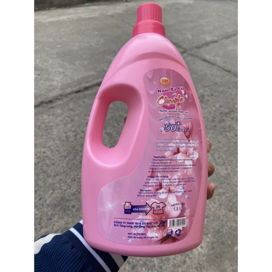 Nước Xả Vải Đậm Đặc, Hương Dony, Công Nghệ Hạt Siêu Lưu Hương, 1 Lần Xả Đậm Đặc, Can 1.8L