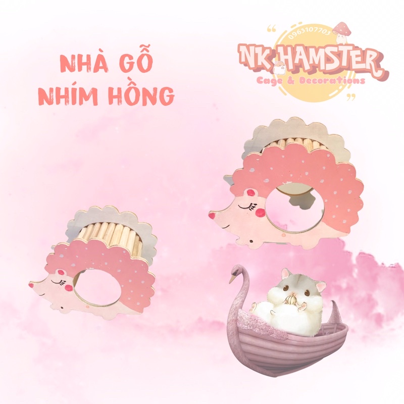 Nhà ngủ gỗ nhím hồng