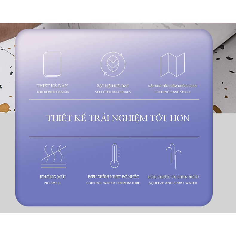Chậu rửa gấp gọn kèm nhiệt kế vệ sinh vùng kín cho phụ nữ mang thai HINATA BT17