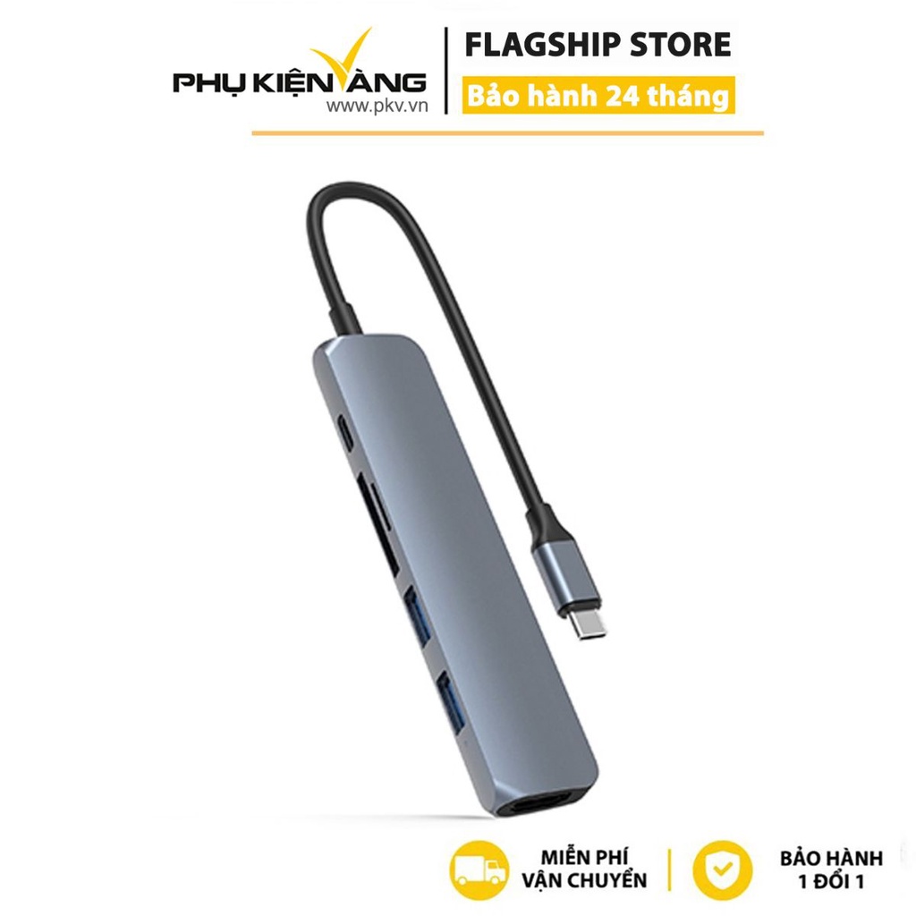 Cổng chuyển HyperDrive BAR 6-in-1 USBB-C Hub cho Macbook, PC & Devices - HD22E - Hàng Chính Hãng
